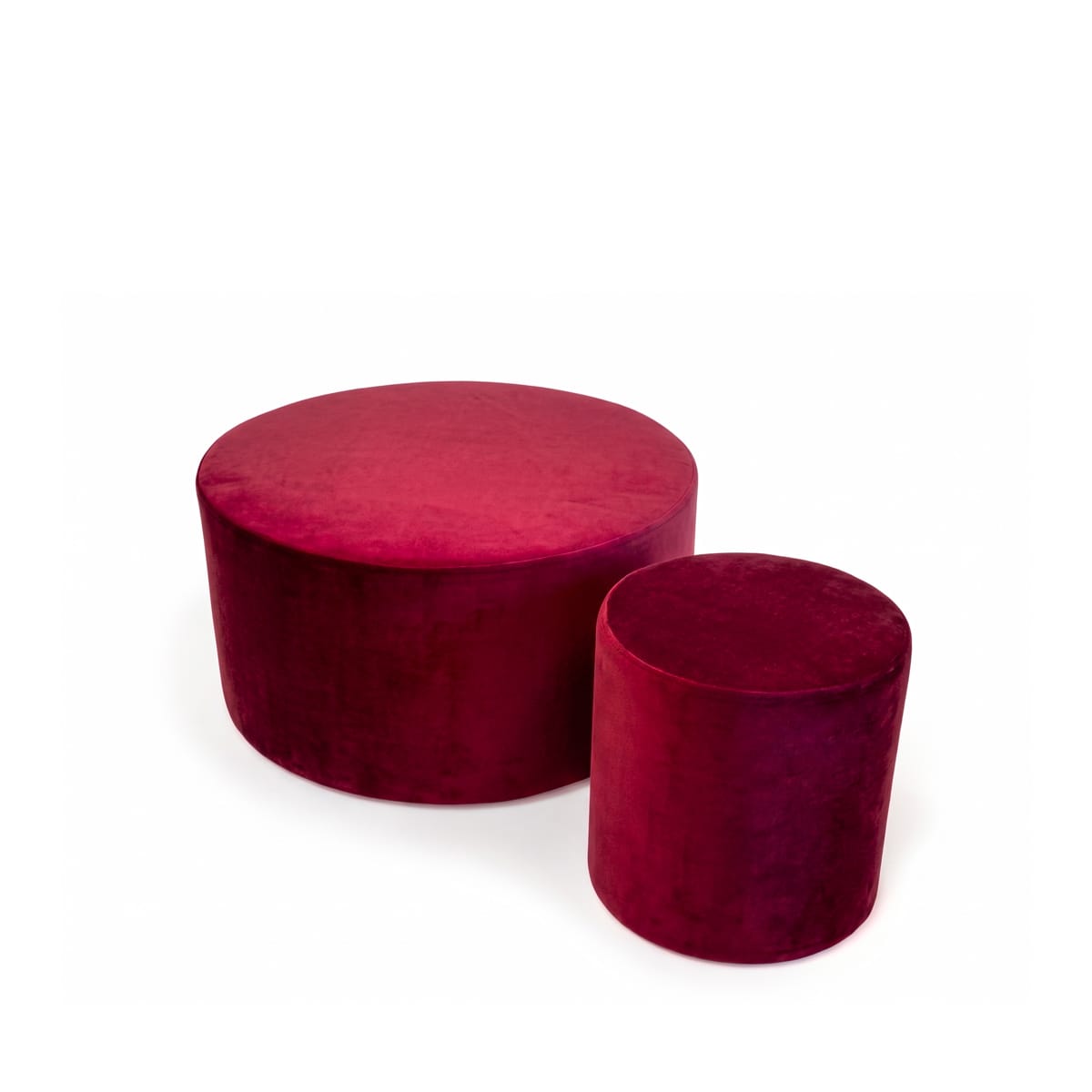 noleggio pouf velluto rotondi burgundy allestimenti eventi dordeaux nolo rental sofa