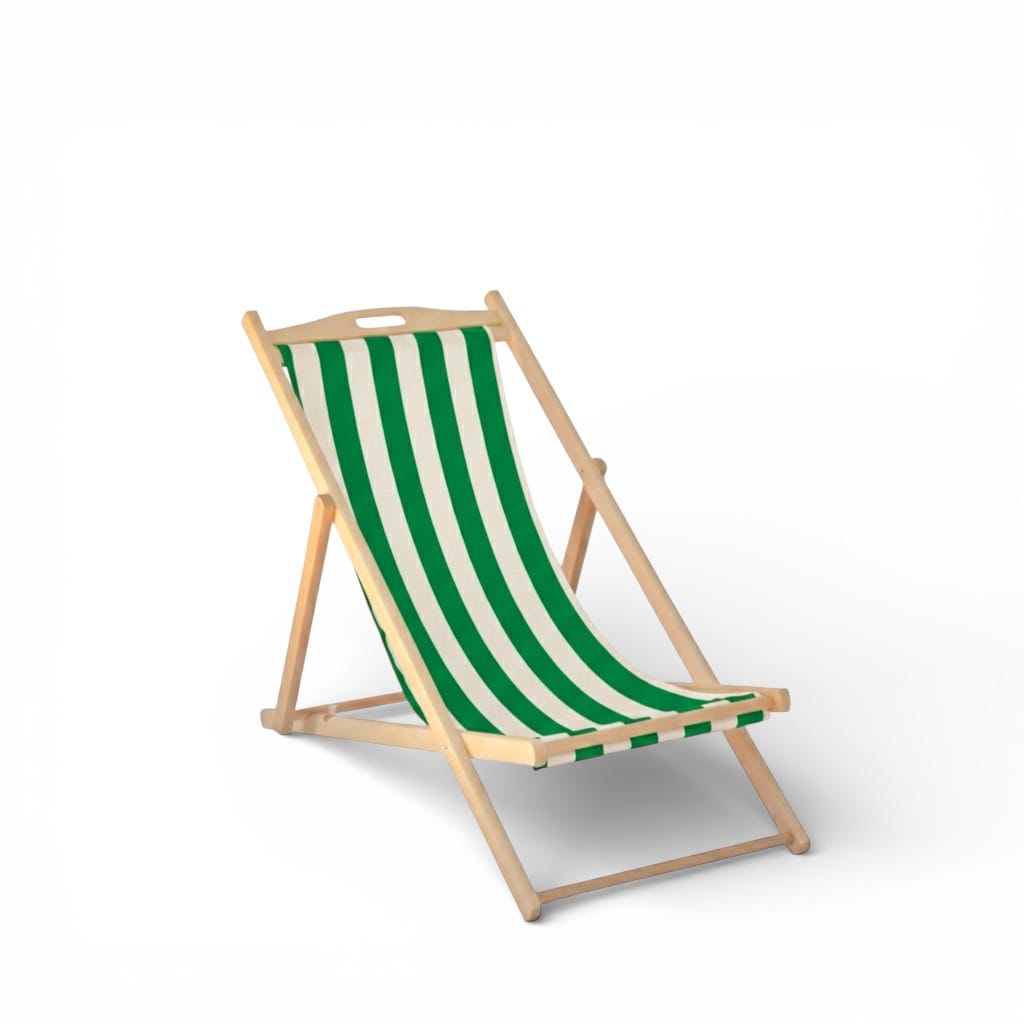 nolo rental sdraio spiaggia mare righe strisce bianco verde eventi