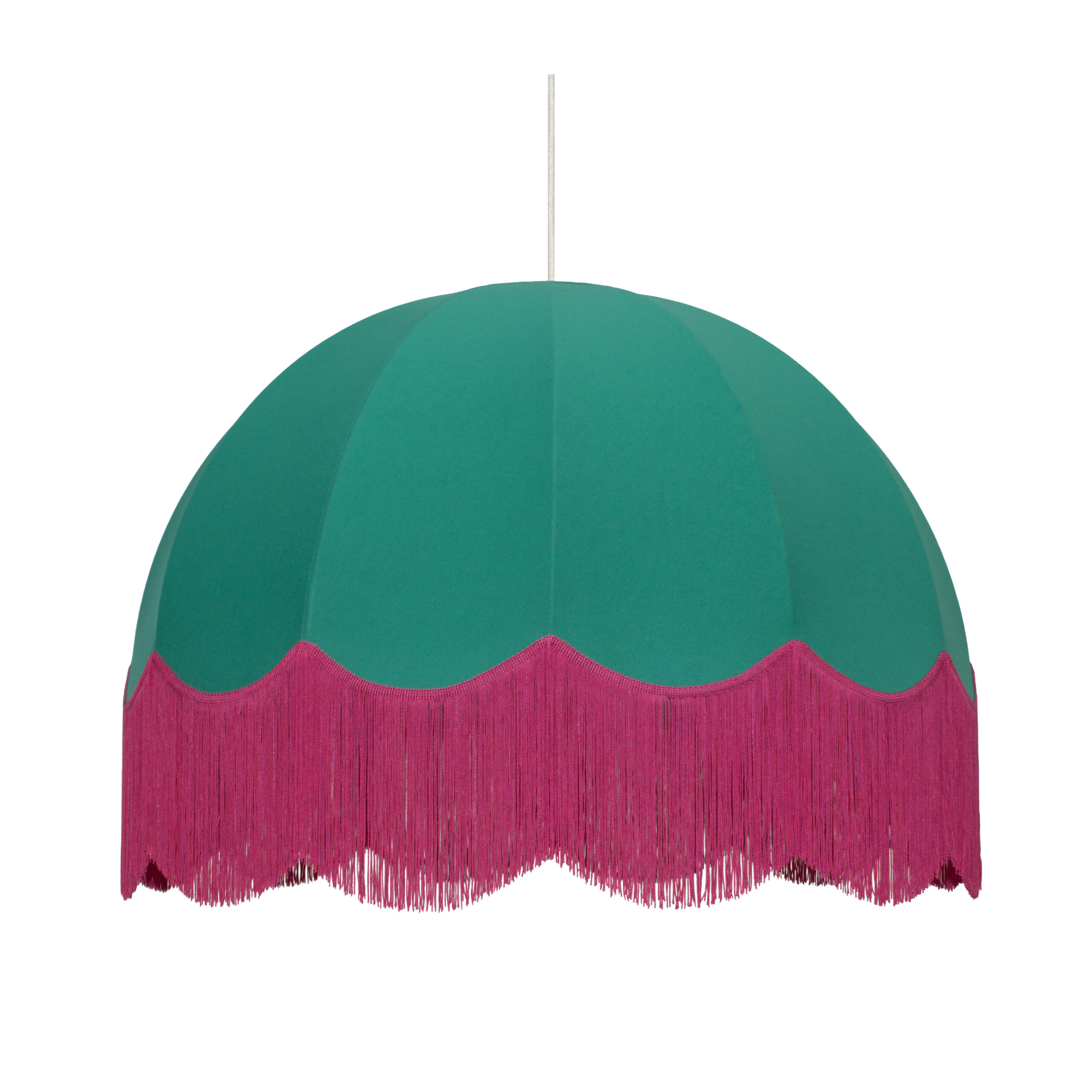 lampadari con paralumi a frange colorate in tessuto agenzia noleggio allestimenti